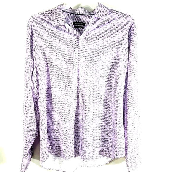 Bugatchi Men's Button Down Shirt All Over Computers Pattern Long Sleeve Size XL - Picture 1 of 13